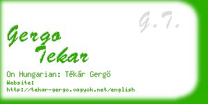 gergo tekar business card